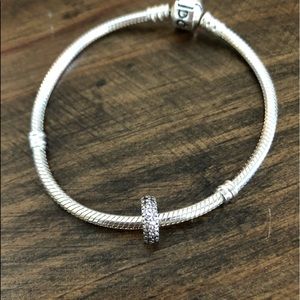 Pandora “Purple Sparkle Spacer Charm”